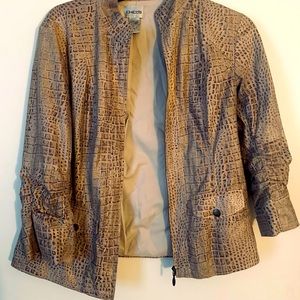 Fitted Snake Skin Chico’s jacket.